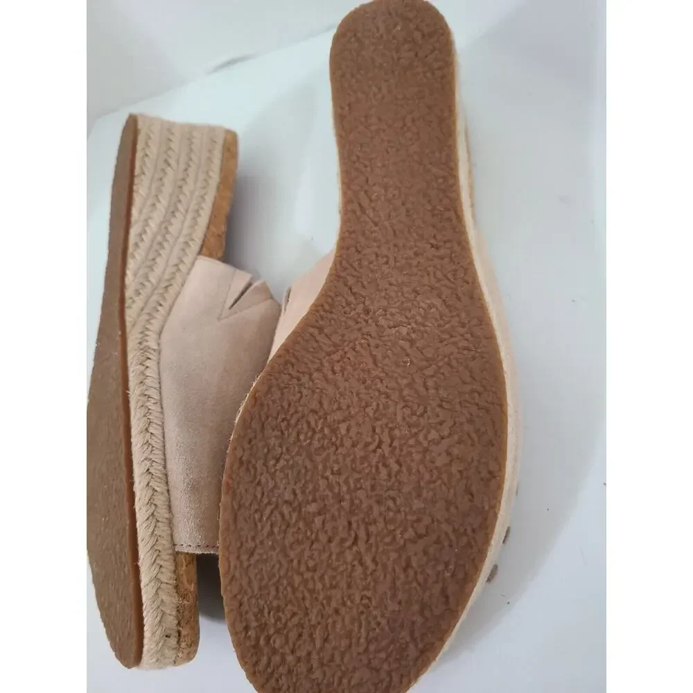 Ugg Danes Fringe Suede Espadrille Wedge‎ Sandal Size 11